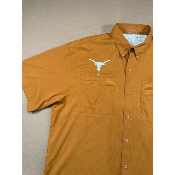 Columbia PFG Men’s Texas Longhorns Fishing Shirt Burnt Orange Size L - Picture 4 of 11